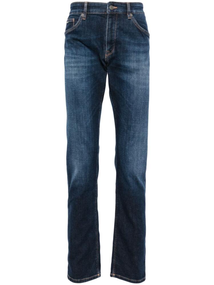 BOSS slim-fit cotton-blend jeans - Blue Cover