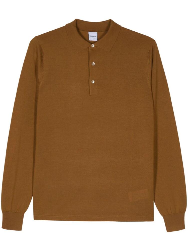 ASPESI knitted polo shirt - Brown Cover