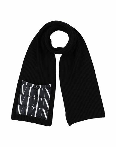 Valentino Garavani Man Scarf Black Virgin Wool Cover