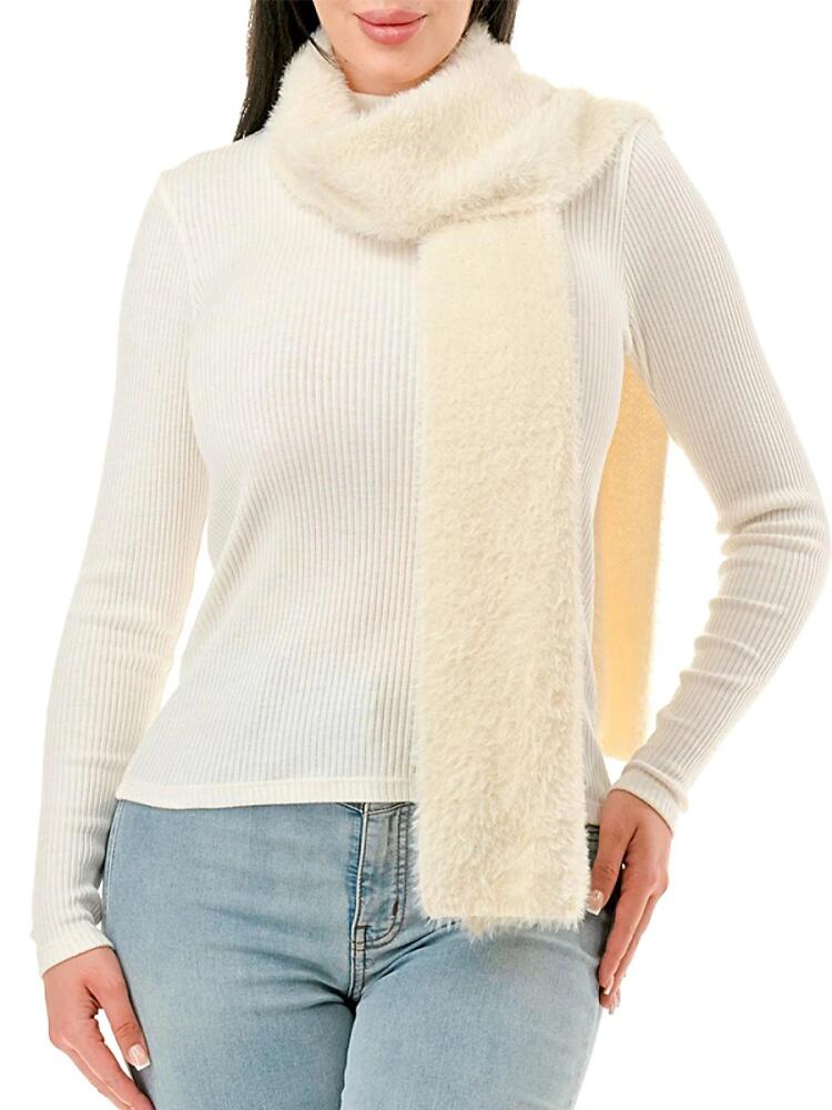 MARCUS ADLER Women's Cozy Eyelash Scarf - Ivory Cover