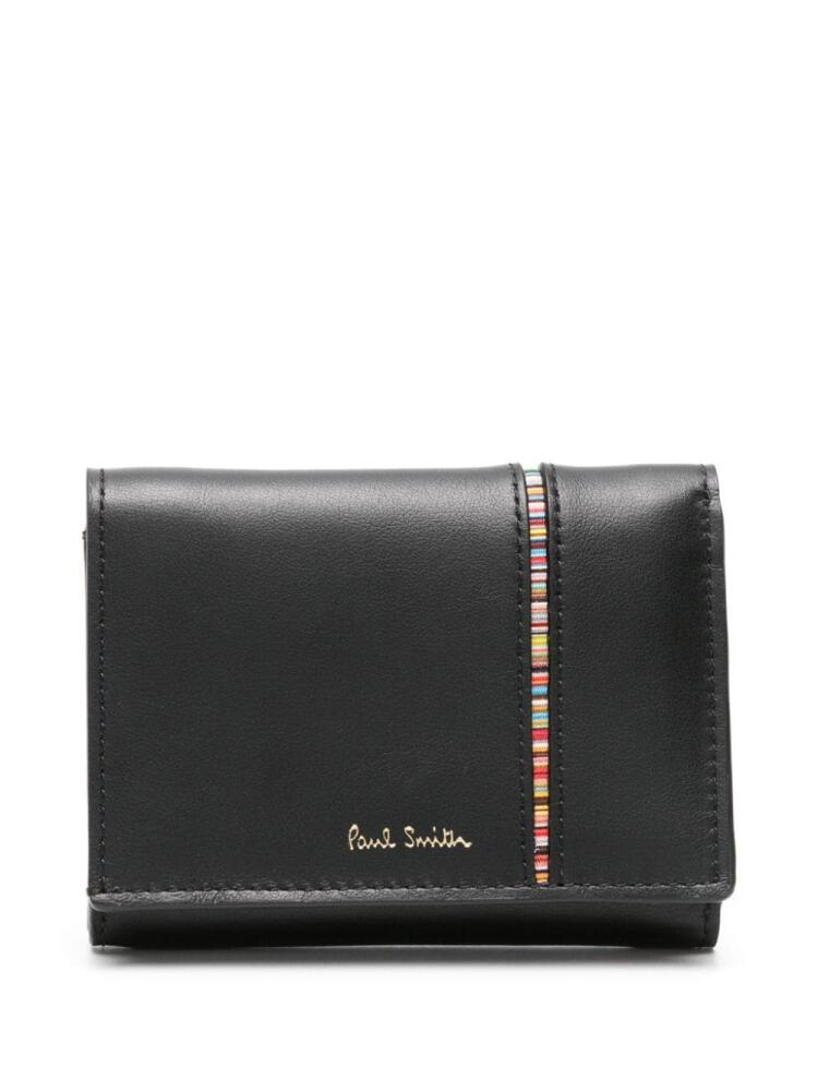 Paul Smith Signature Stripe-print leather wallet - Black Cover