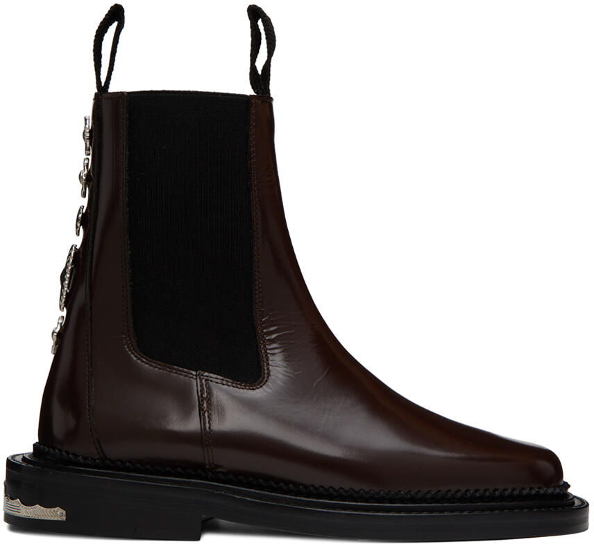 Toga Pulla SSENSE Exclusive Brown Boots Cover