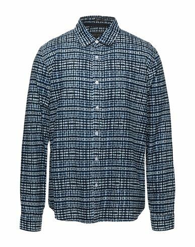 Guess Man Shirt Midnight blue Cotton, Linen Cover