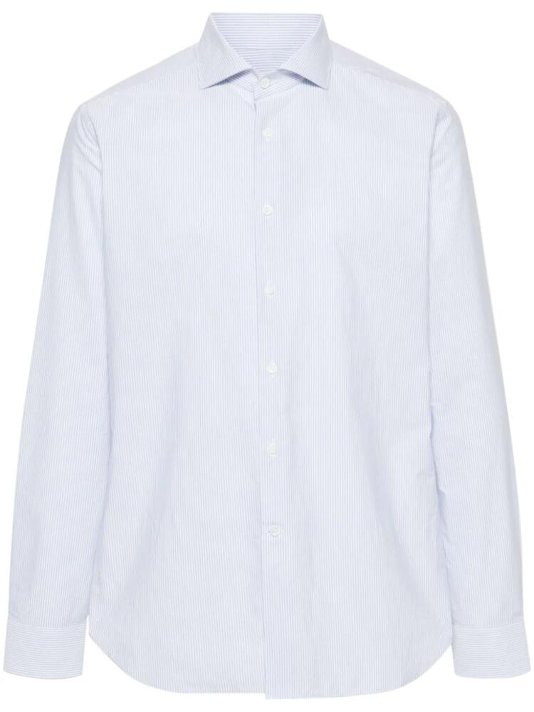 Corneliani striped cotton shirt - Blue Cover