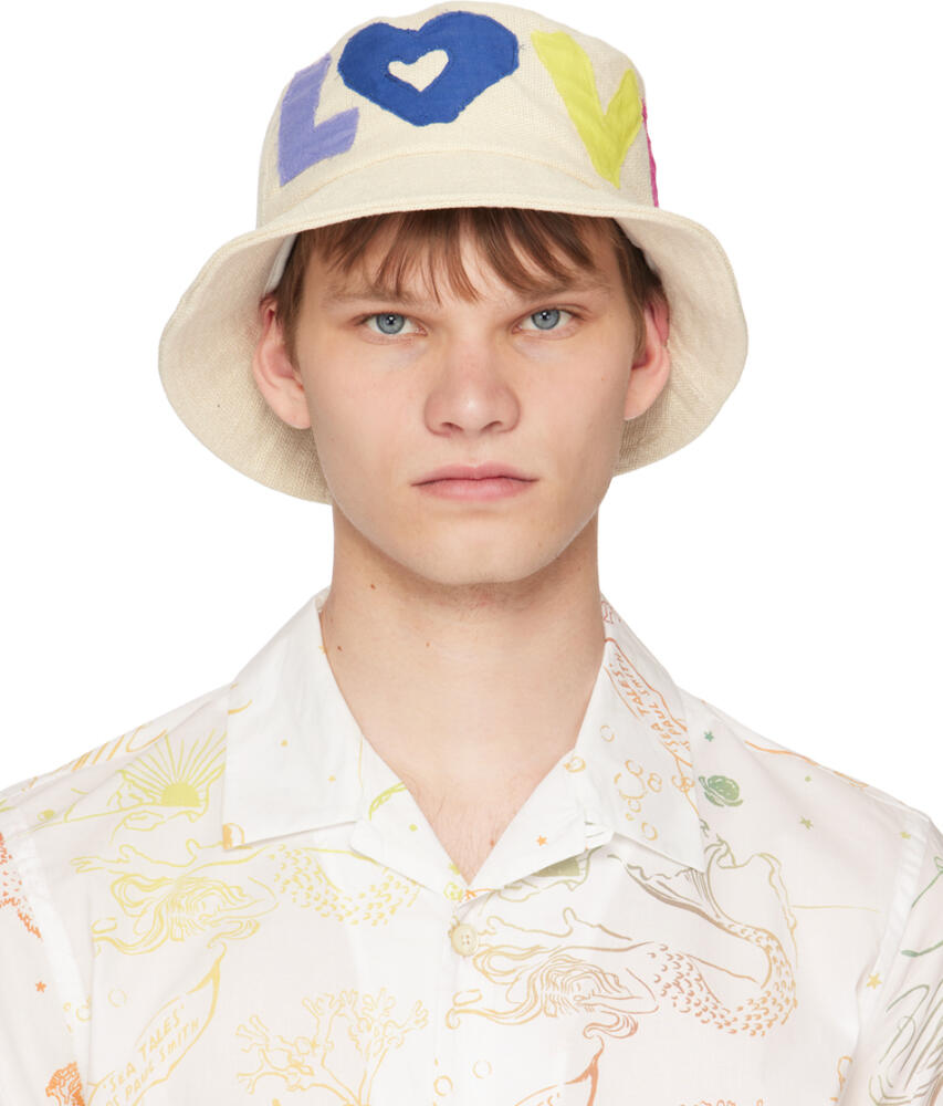 Paul Smith Off-White 'Love' Appliqué Bucket Hat Cover