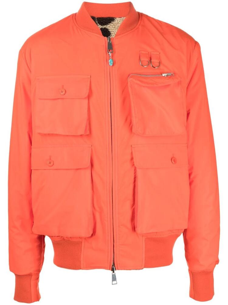 4SDESIGNS reversible four-pocket bomber jacket - Orange Cover