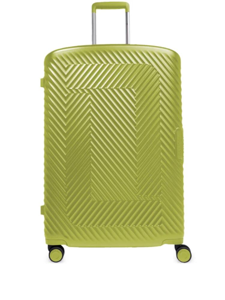 Lancel Atlas logo-embossed suitcase - Green Cover