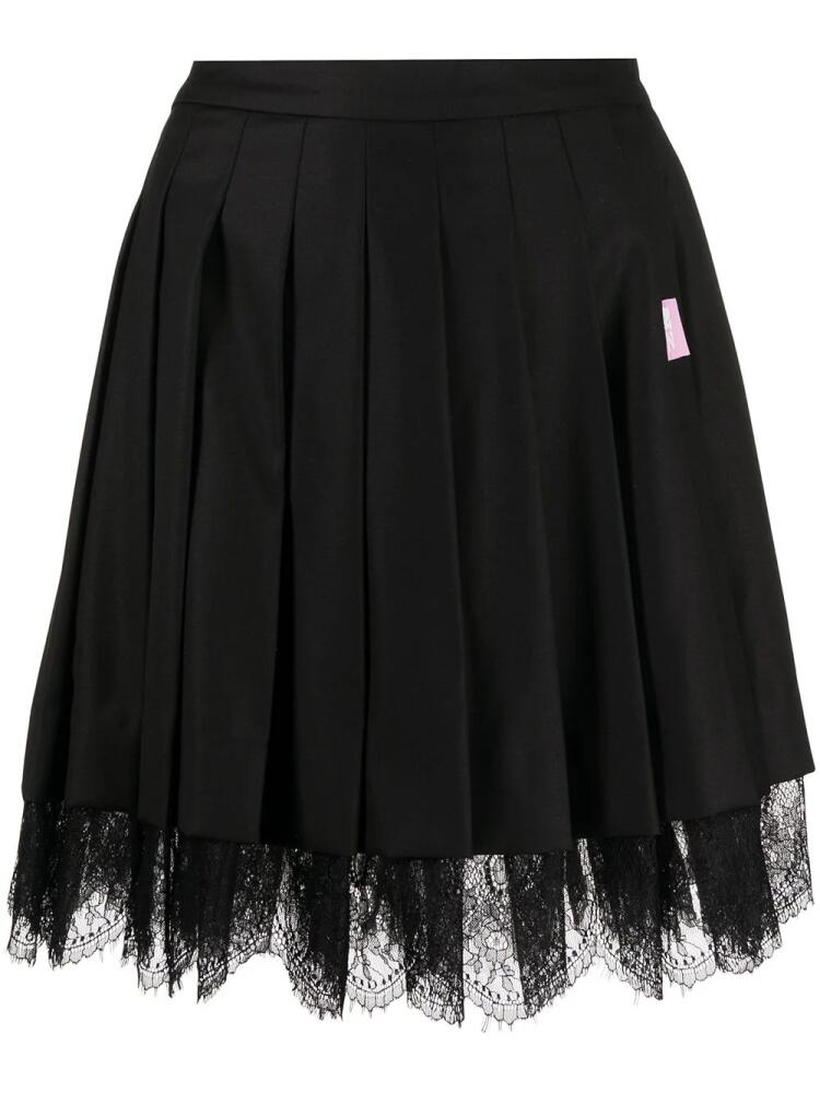 Natasha Zinko floral-lace pleated skirt - Black Cover