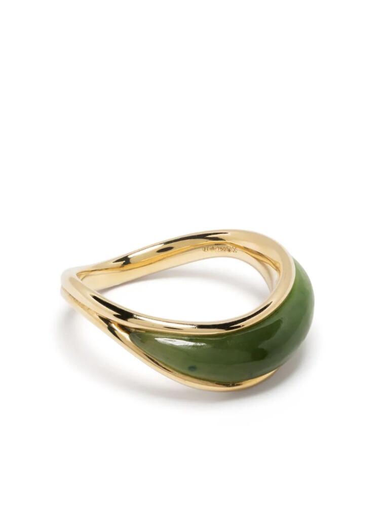 Fernando Jorge 18kt yellow gold Stream Wave jade ring Cover