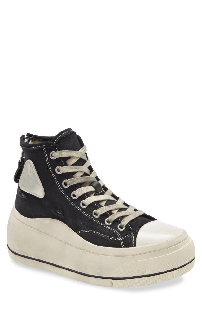 R13 Platform High Top Sneaker in Black Cover