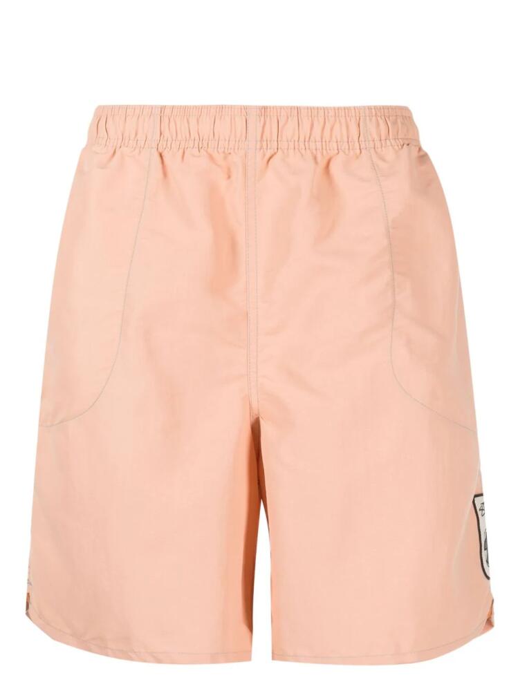 Stüssy Surfman-patch elasticated swim shorts - Orange Cover