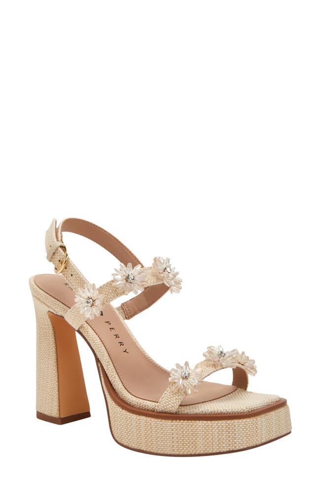 Katy Perry The Steady Floral Slingback Platform Sandal in Natural Cover