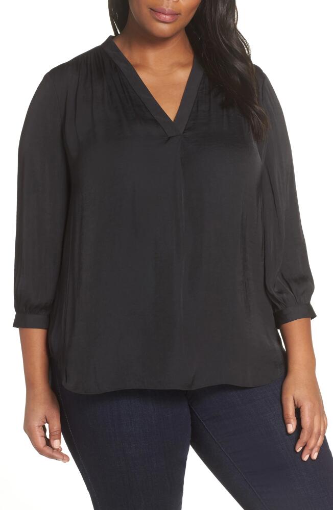 Vince Camuto Rumple Satin Blouse in Rich Black Cover