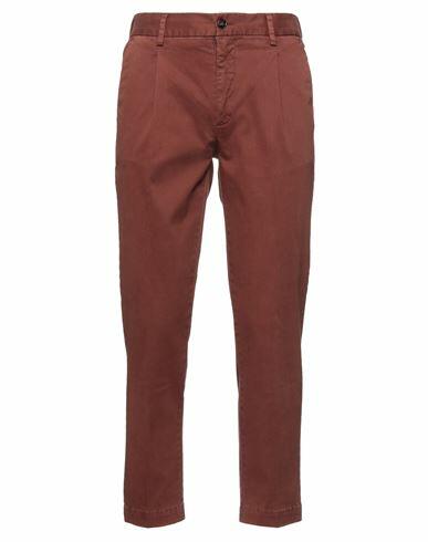 Markup Man Pants Brick red Cotton, Elastane Cover