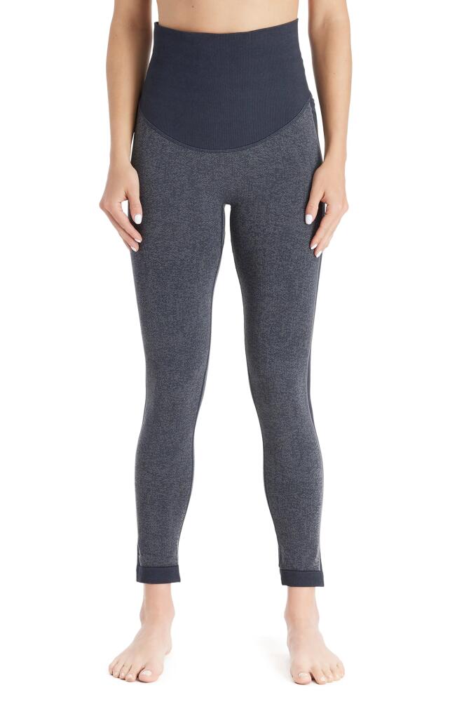 Modern Eternity Activewear Maternity Leggings in Grey Jacquard Cover