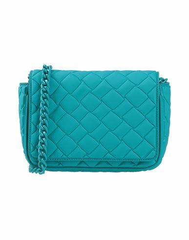 Gum Design Woman Cross-body bag Turquoise Recycled PVC Cover