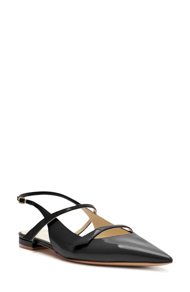 Alexandre Birman Tita Pointed Toe Slingback Flat in Black Cover