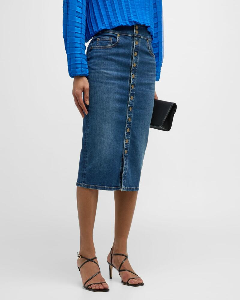 Ramy Brook Karter Denim Midi Skirt Cover