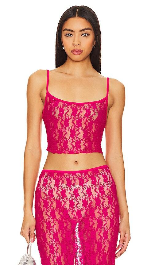 Lovers and Friends Lia Sheer Tank Top in Fuchsia Cover