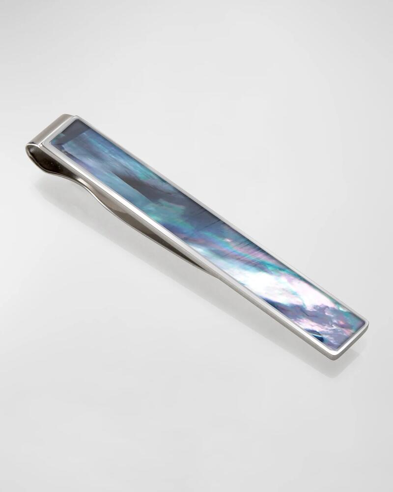 M Clip Men's Gray Mother-Of-Pearl Tie Bar Cover