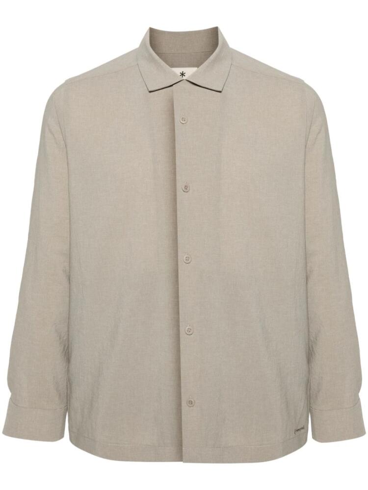 Snow Peak cutaway-collar button-up shirt - Neutrals Cover