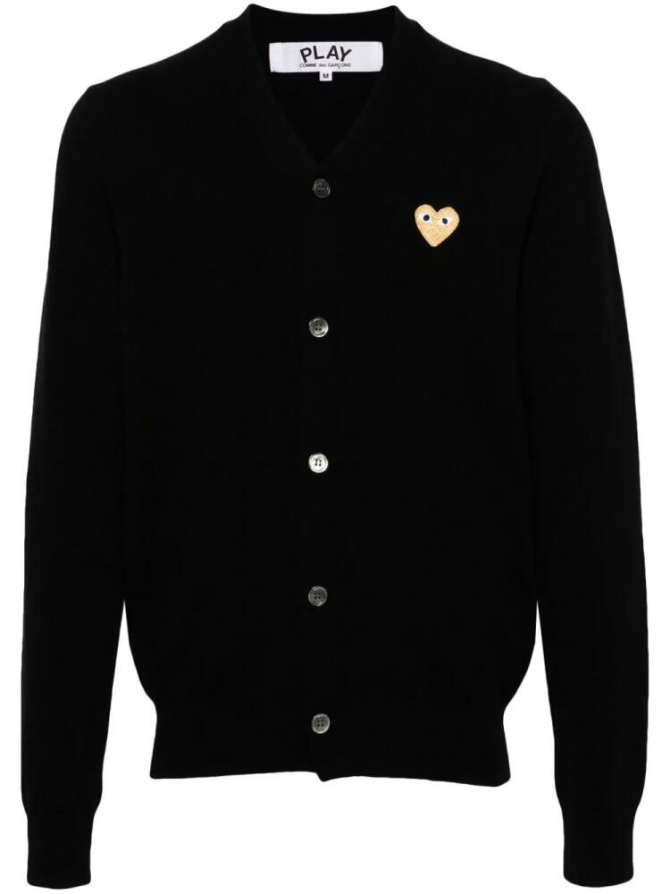 Comme Des Garçons Play heart-patch wool cardigan - Black Cover