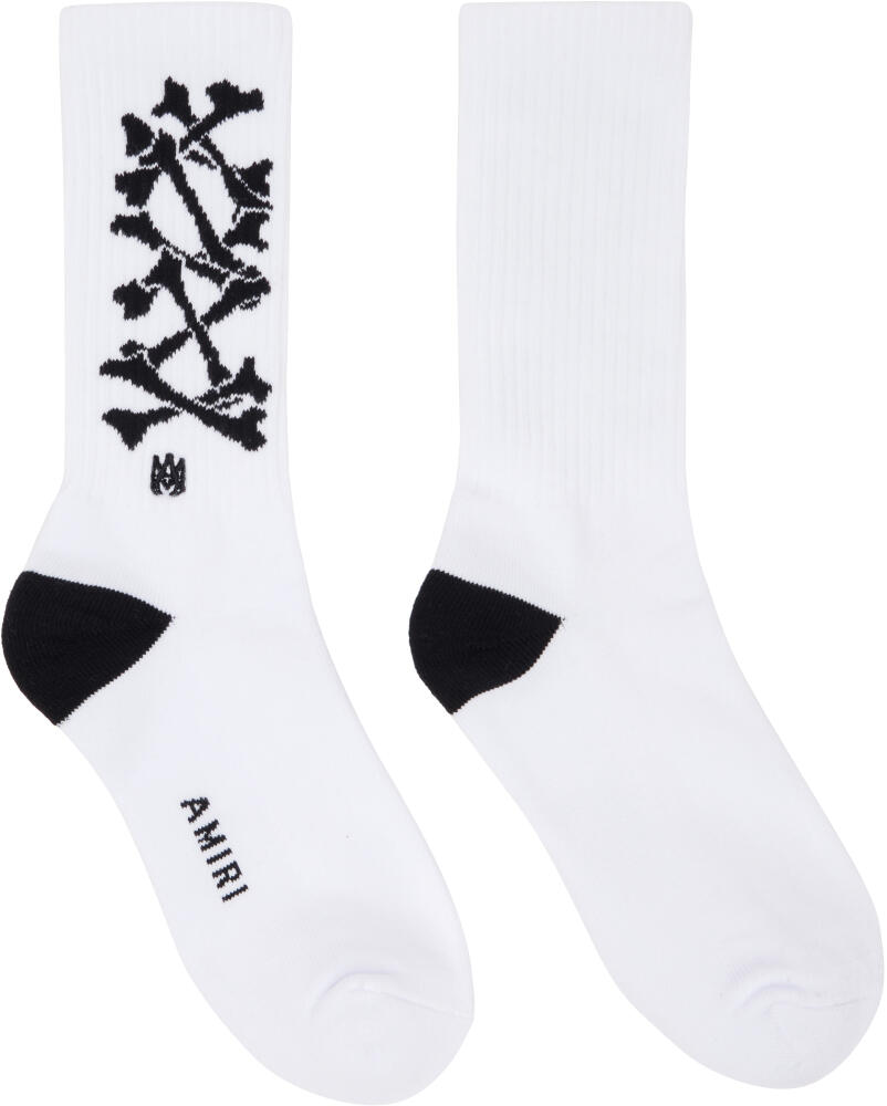 AMIRI White & Black Bones Stacked Socks Cover