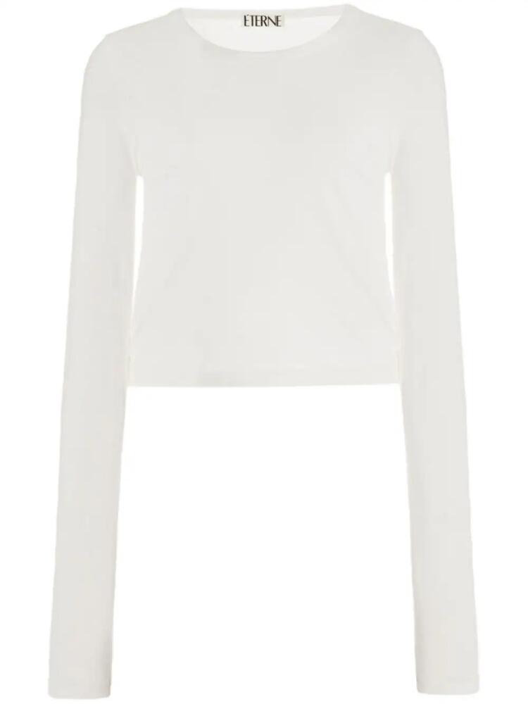 ETERNE round-neck long-sleeved top - Neutrals Cover