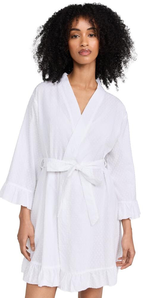 Petite Plume Women's Swiss Dot Robe White Cover