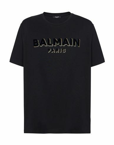 Balmain Man T-shirt Black Cotton Cover