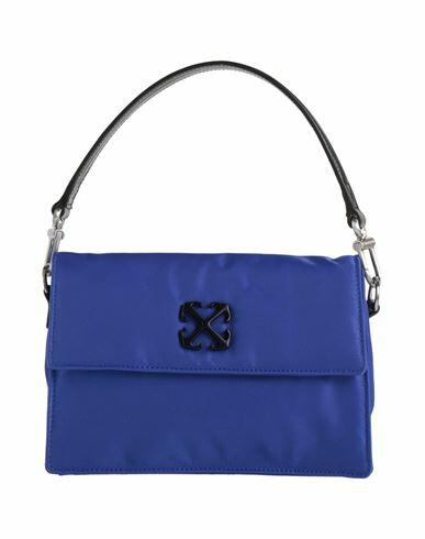 Off-white Man Handbag Bright blue Textile fibers, Leather Cover