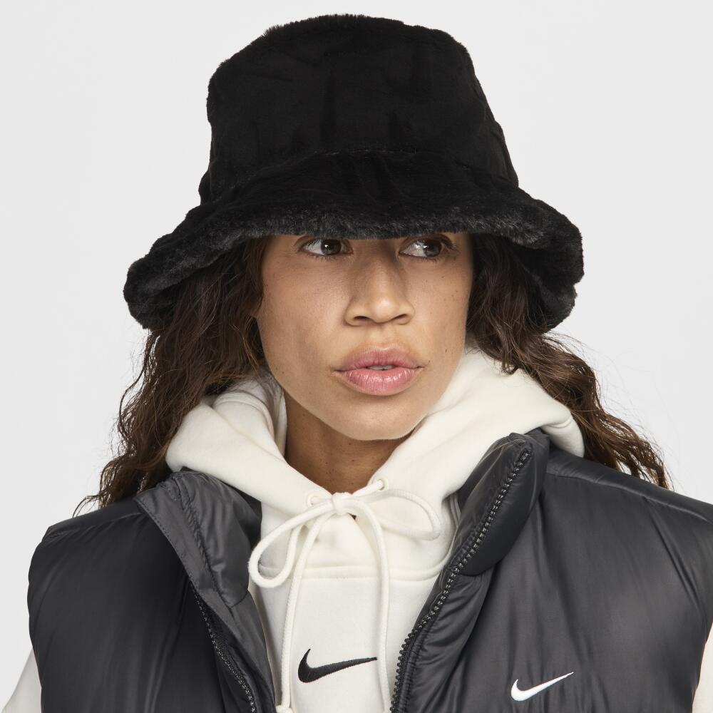 Nike Unisex Apex Faux Fur Bucket Hat in Black Cover