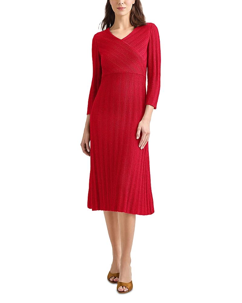 Misook Textured Knit Midi Dress Cover