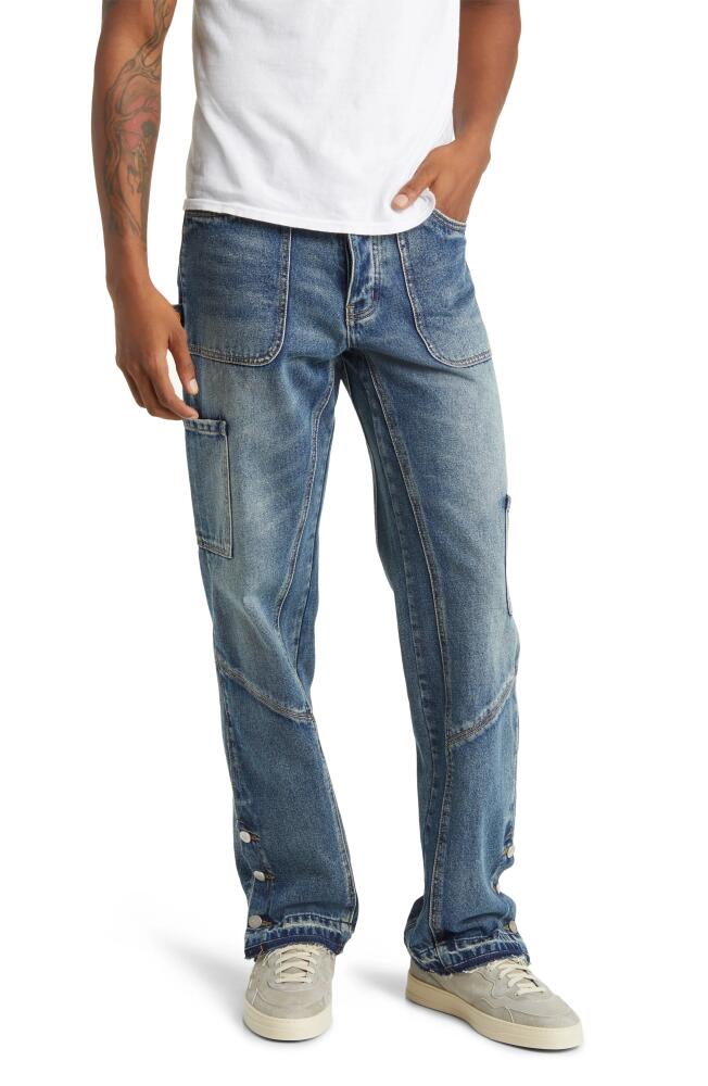 DIET STARTS MONDAY Release Hem Nonstretch Cotton Denim Carpenter Jeans in Washed Indigo Cover