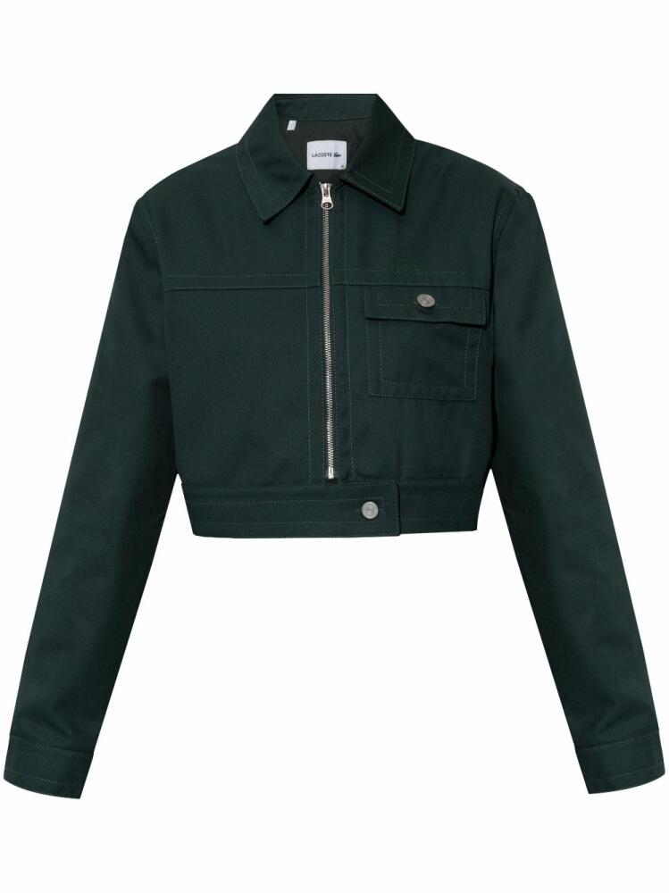 Lacoste logo-embroidered jacket - Green Cover