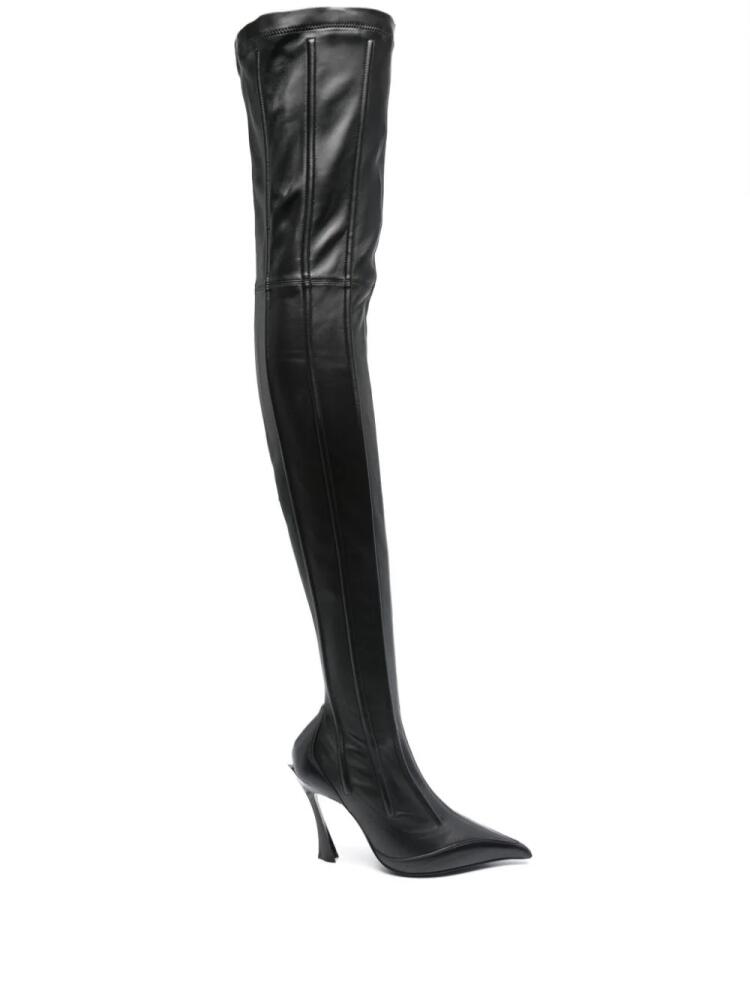 Mugler 95mm thigh-high boots - Black Cover