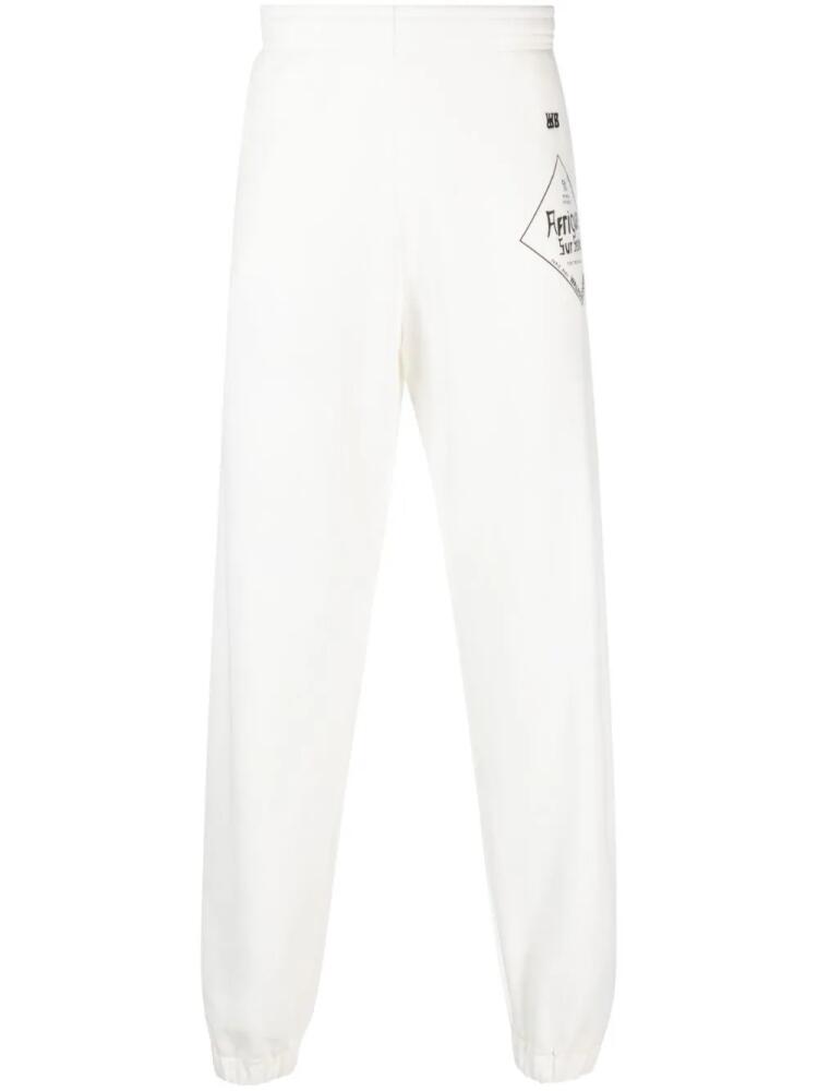 Wales Bonner logo-print track pants - White Cover