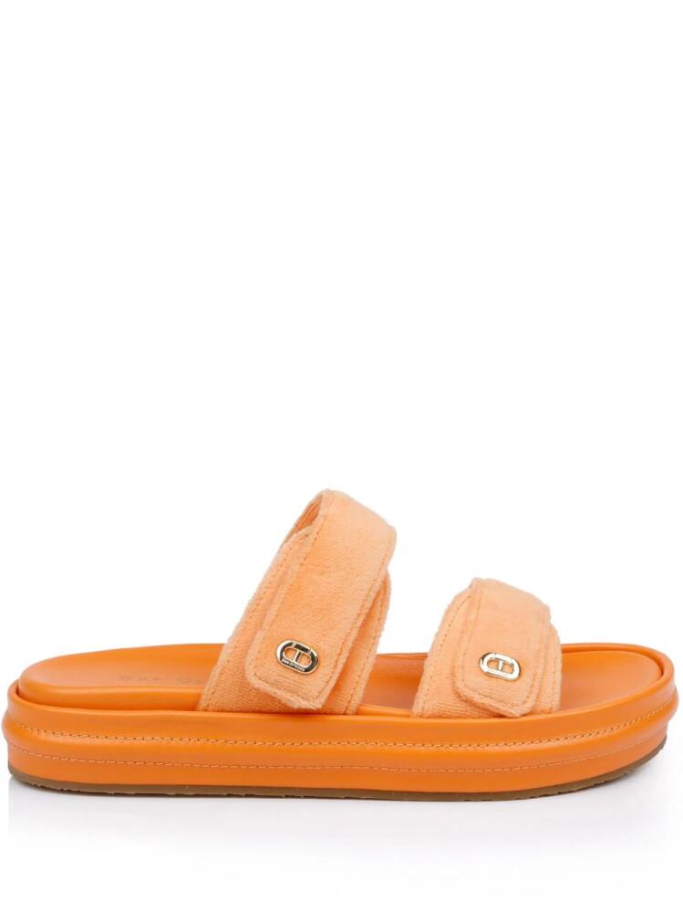 Dee Ocleppo Finland double-strap slides - Orange Cover