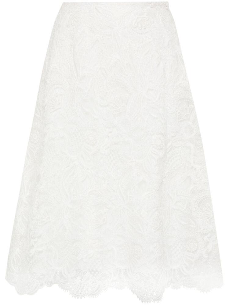 Ermanno Scervino floral-lace A-line skirt - Neutrals Cover