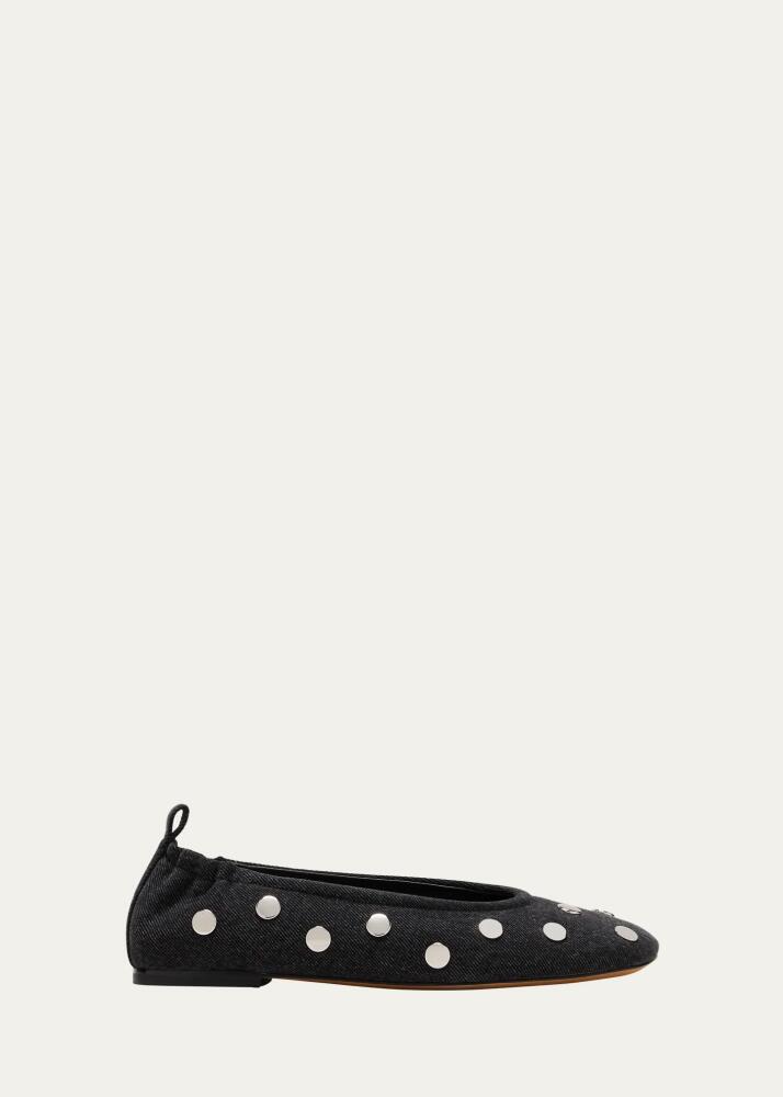 3.1 Phillip Lim Studded Denim Ballerina Flats Cover