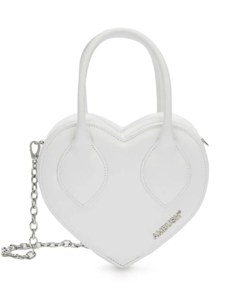 AMBUSH Heart Handle leather shoulder bag - White Cover