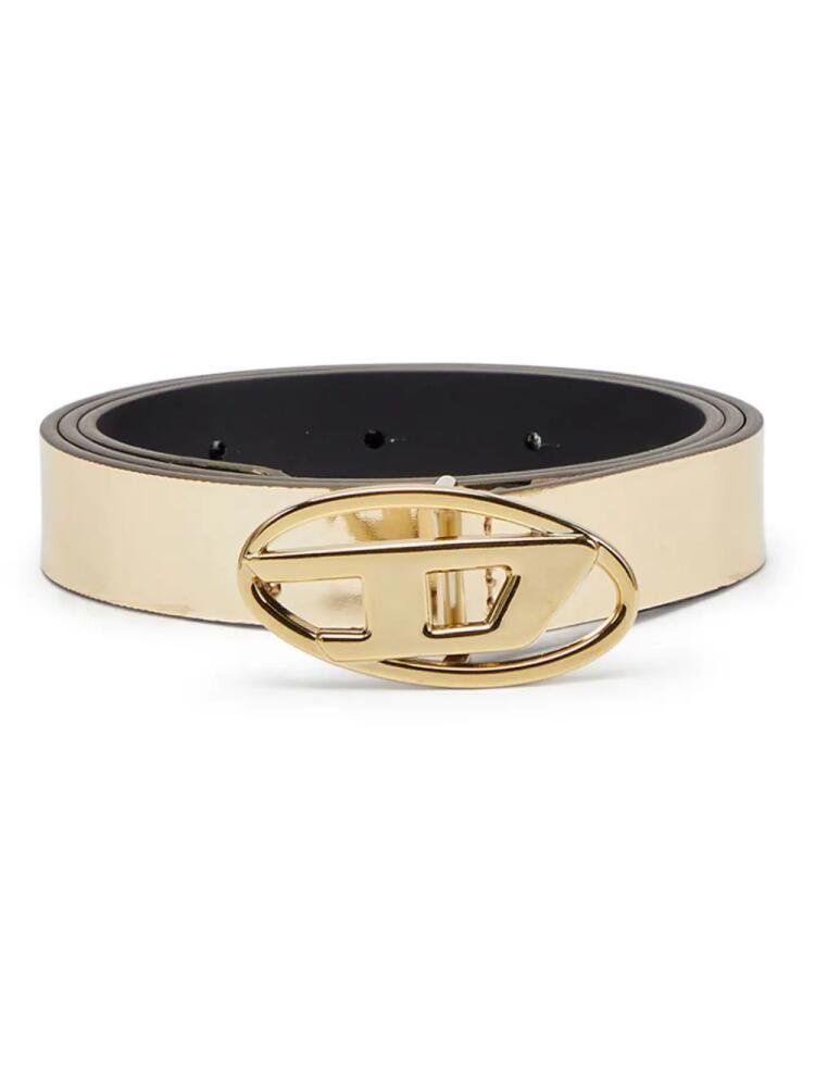 Diesel B-1DR leather belt - Gold Cover