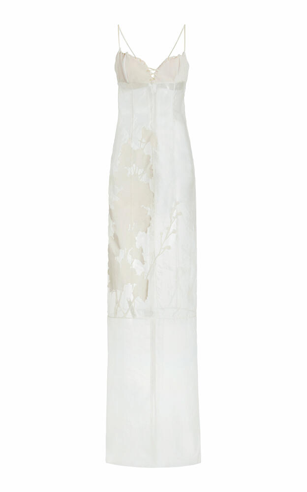 Ludovic de Saint Sernin - Exclusive Isabella Appliqud Organdy Bustier Maxi Dress - Off-White Cover