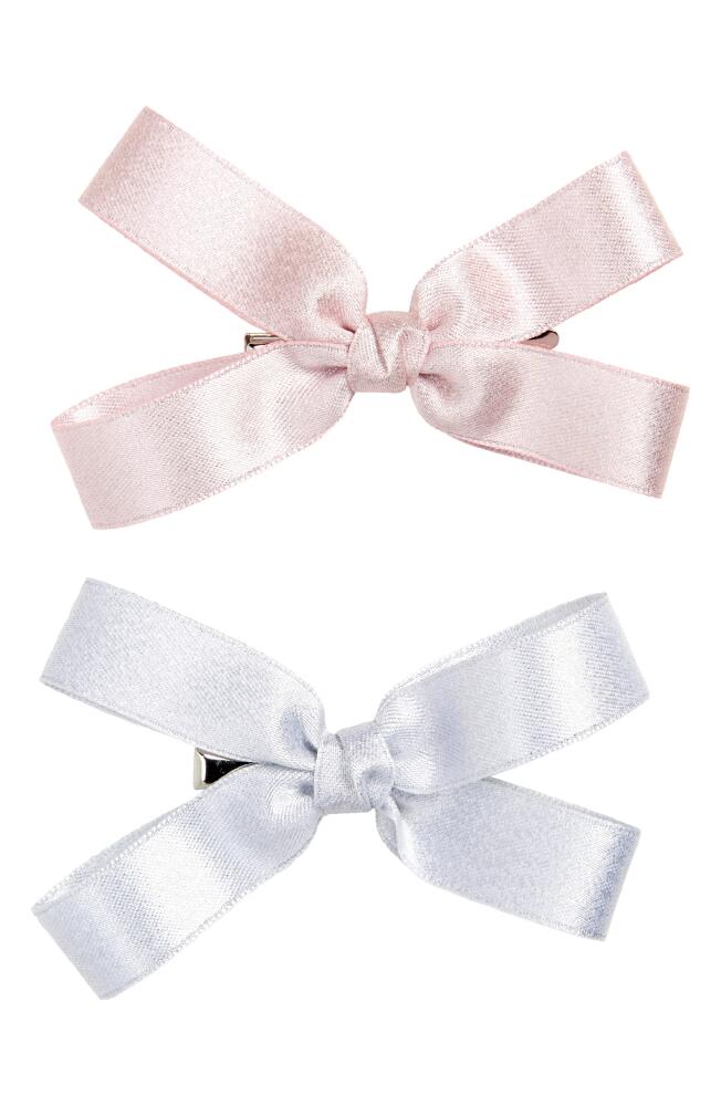 BP. 2-Pack Bow Alligator Hair Clips in Pink- White Cover