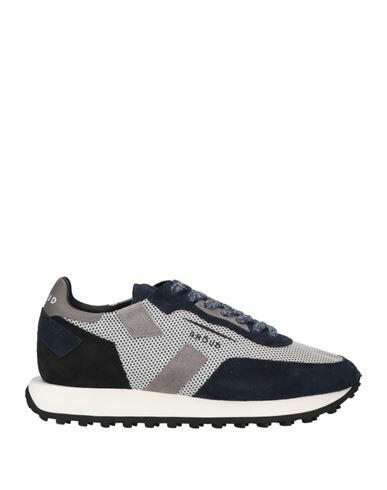 Ghōud Venice Man Sneakers Navy blue Soft Leather, Textile fibers Cover