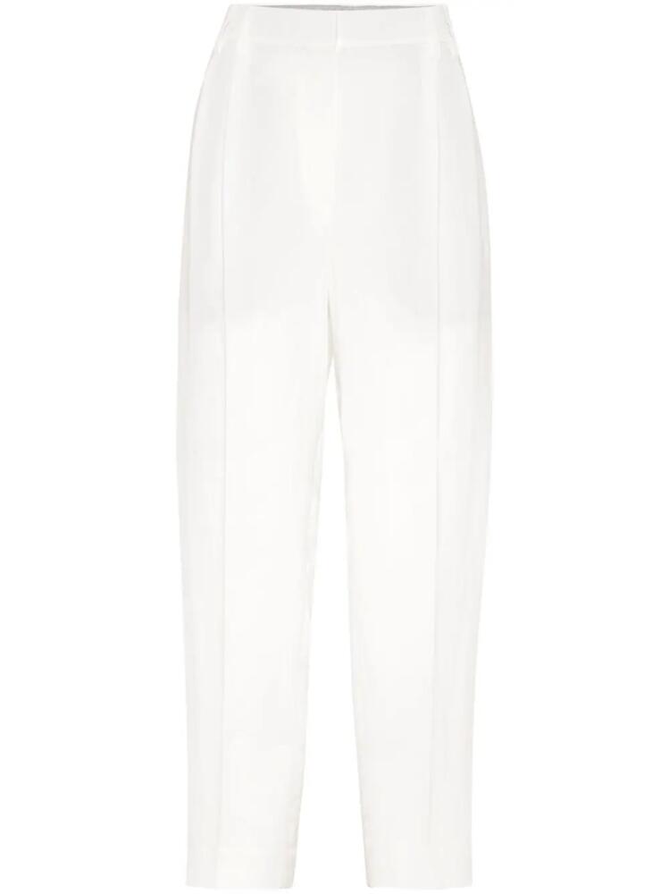 Brunello Cucinelli high-waist cropped trousers - White Cover