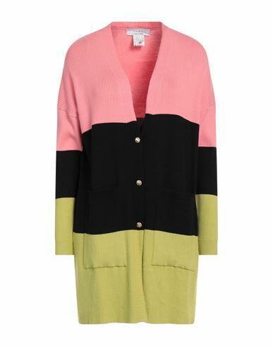 Kaos Woman Cardigan Acid green Viscose, Polyester, Polyamide Cover