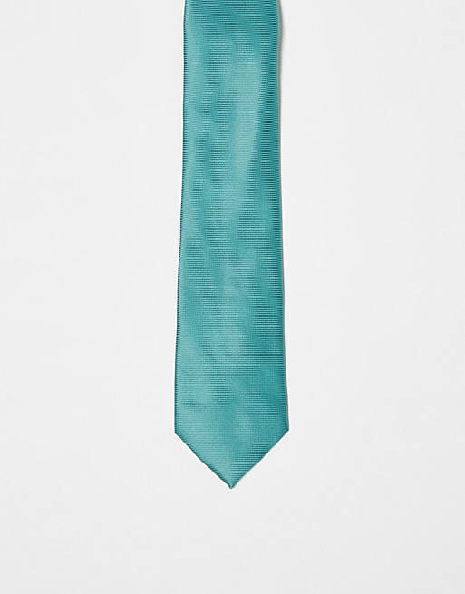 ASOS DESIGN standard tie in green Cover