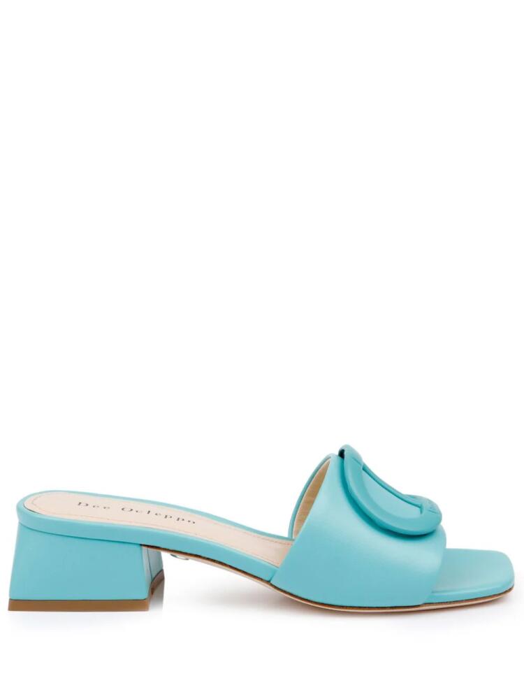 Dee Ocleppo Dizzy 35mm leather mules - Blue Cover