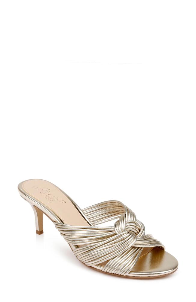 Jewel Badgley Mischka Mia Slide Sandal in Light Gold Cover